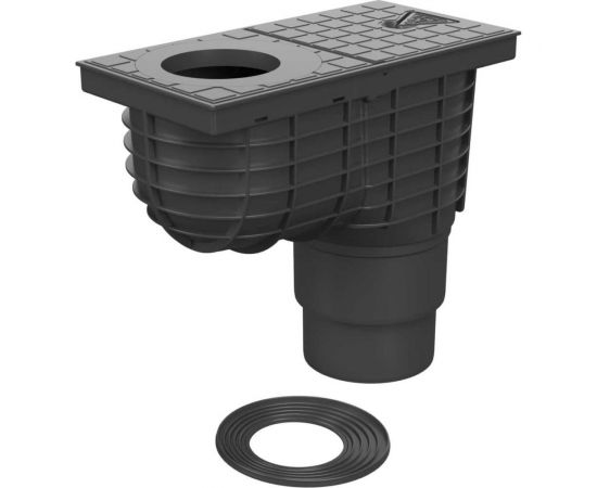 Вертикальный трап дождеприемник под водосточную трубу MCH Chudej dn125/110 черный 325S 