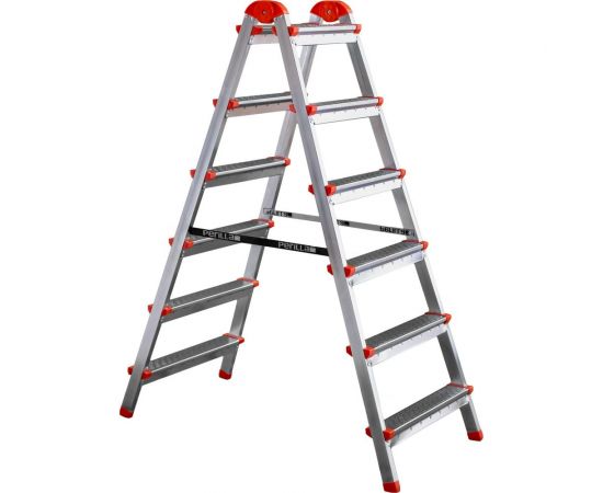 Стальная двухсторонная стремянка Perilla ЯРУС 6 ступеней 122406 