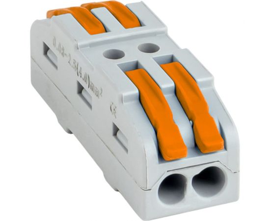 Строительно-монтажная проходная клемма EKF СМК 222-422 2 полюса 0,08-4мм2 (25шт.) proxima plc-smk-422 