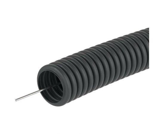 Гибкая гофрированная труба с протяжкой DKC, ПНД, д16мм, лёгкая, 25м, цвет черный 7171625 – изображение 2