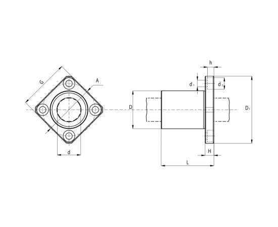 Линейный подшипник TECHNIX LMEK25UU/KBK25PP – изображение 2