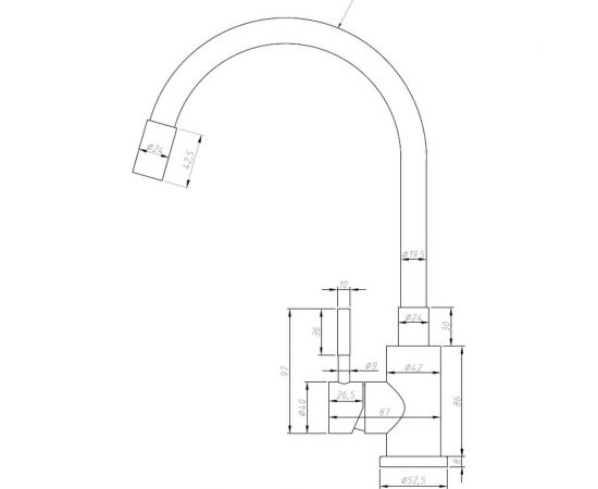 Смеситель для кухни ESKO Snake гибкий излив, белый, нержавеющая сталь K44 W – изображение 2
