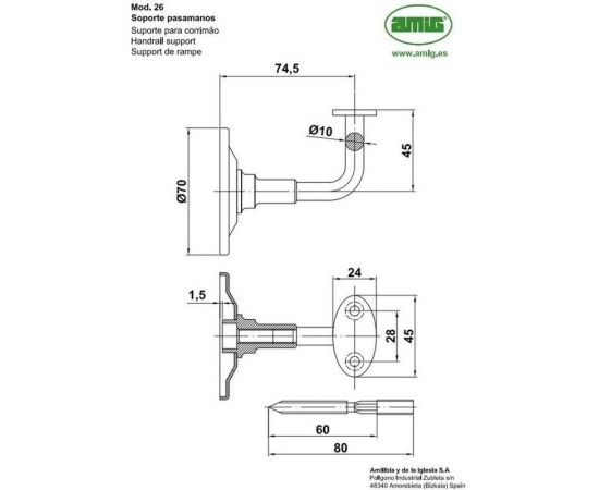 Опоры для перил Amig антик 26 – изображение 2