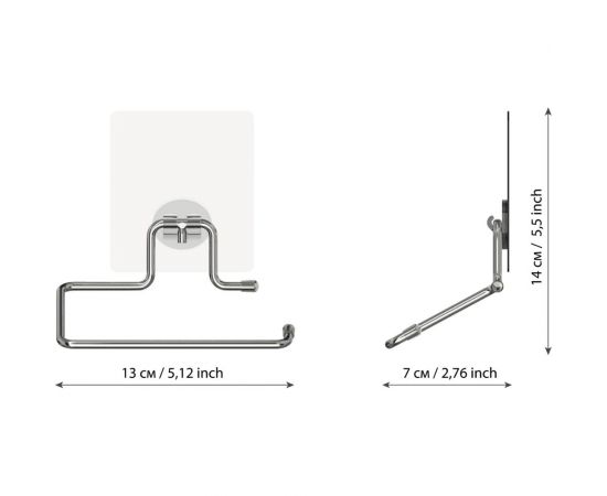 Держатель для туалетной бумаги без крышки Kleber на силиконовом креплении Lite KLE-LT016 – изображение 3