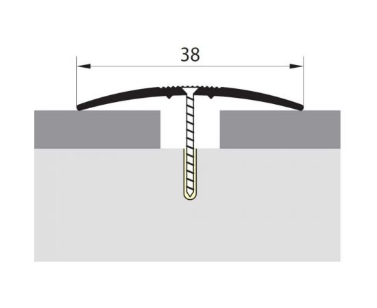 Стык РУССКИЙ ПРОФИЛЬ 38 мм, 0.9 м, алюминий, 10 штук 4607130270738 – изображение 3