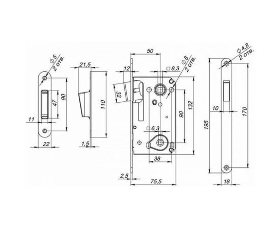 Магнитная защелка под поворотную кнопку PALIDORE пластиковая (С/У) L2090 BLACK черный 98761070 – изображение 3