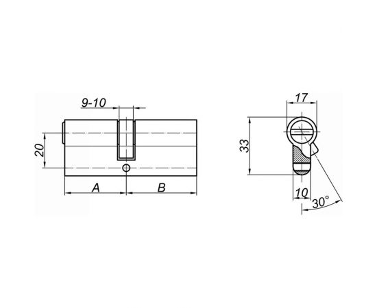 Цилиндровый механизм Palladium ZN 90 C ET PB СТ-00001180 – изображение 4