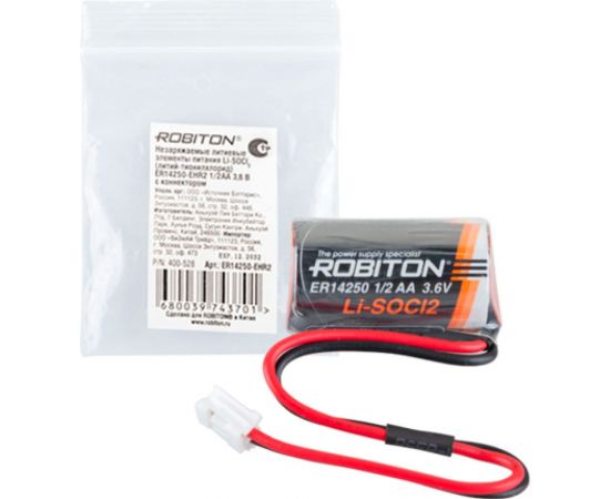 Элемент питания Robiton ER14250-EHR2 ER14250 1/2AA с коннектором PK1 18627 – изображение 4