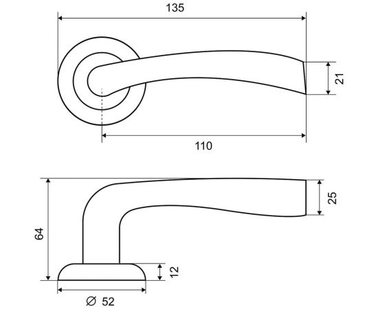 Дверная ручка Palladium A Brezza AB 00012085 – изображение 5
