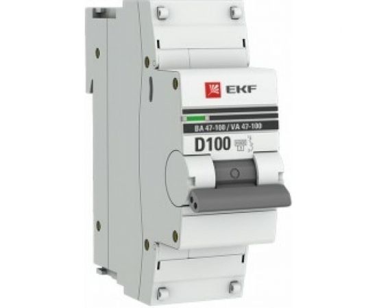 Автоматический выключатель EKF 1P, 100А, 10kA, ВА 47-100, PROxima SQ mcb47100-1-100D-pro 