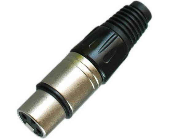 Разъем XLR 3P гнездо Pro Legend металл цанга на кабель, черный, PL2179 