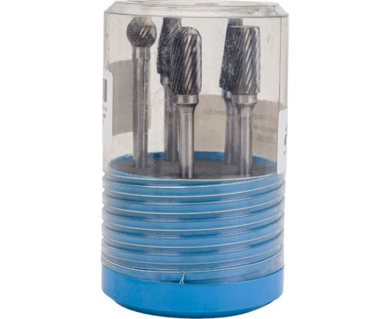 Набор борфрез твердосплавных из 5шт, 12x10-28x6 мм, спиральная насечка CSS05-1005S CNIC 58191 