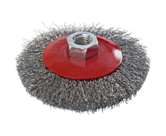 Щетка-крацовка коническая (125 мм; M14; стальная витая проволока) Pobedit 2133025 