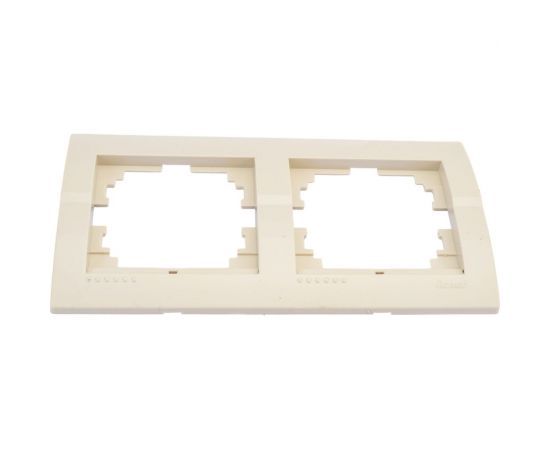 Рамка Lezard DERIY х2 горизонтальная, крем 702-0300-147 