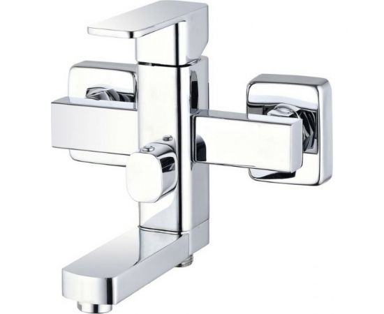 Смеситель для ванны G-lauf с литым поворотным изливом 360° и душевой лейкой, хром NEB3-A123 