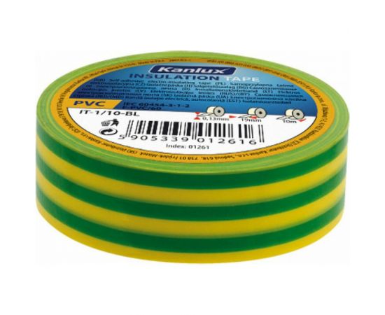 Изолента KANLUX IT-1/20-Y/GN/ 1277 