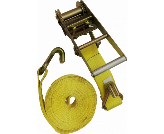 Стяжной ремень с крюками для крепления груза АБСОЛЮТ 5,0/10,0 т, L=8 м, ширина ленты 75 мм 7930121032103 