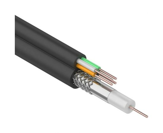 Кабель REXANT ККСВ-П+4х0,5 мм бухта 100 м черный 01-4022 