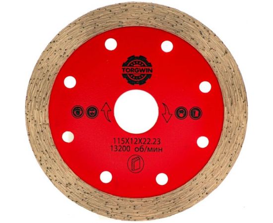 Диск алмазный сплошной 115х12х22.2 мм TORGWIN 106AG-11522KL-12_TW 
