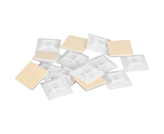 Основание для стяжек NIKOMAX самоклеящееся, размер 20х20мм, белое, уп-ка 100шт. NMC-TMA20-WT-100 