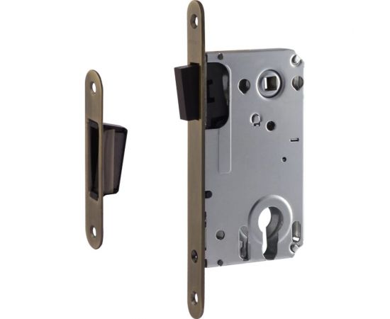 Врезной магнитный замок НОРА-М 25М-85 старая бронза 18521 