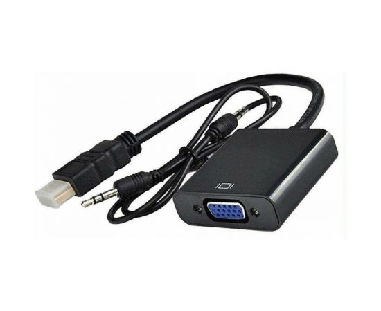 Переходник Pro Legend HDMI to VGA Adapter + AUX кабель, черный PL1136 