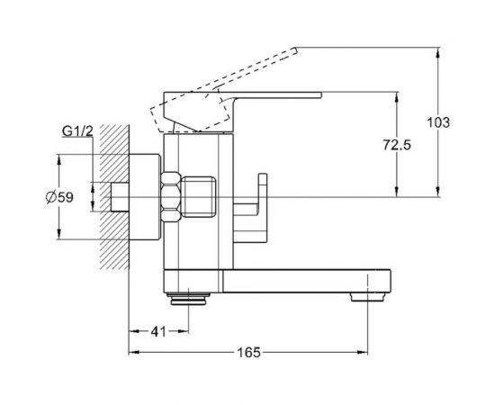 Смеситель для ванны G-lauf с литым поворотным изливом 360° и душевой лейкой, хром NEB3-A123 – изображение 2
