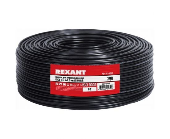 Кабель REXANT ККСВ-П+4х0,5 мм бухта 100 м черный 01-4022 – изображение 2
