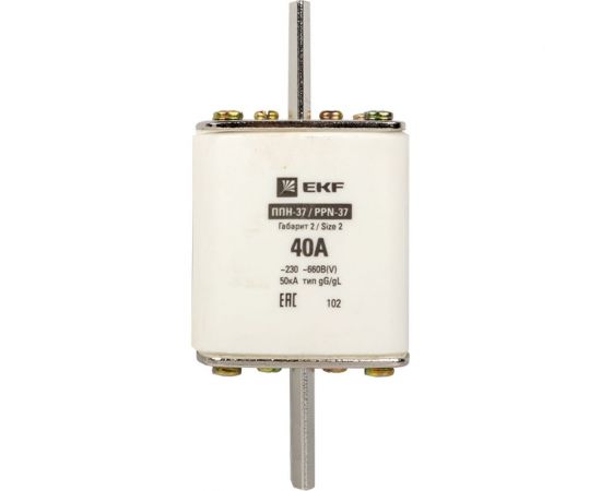 Плавкая вставка EKF ППН-37 400/40А габарит 2 PROxima fus-37/400/40 – изображение 2