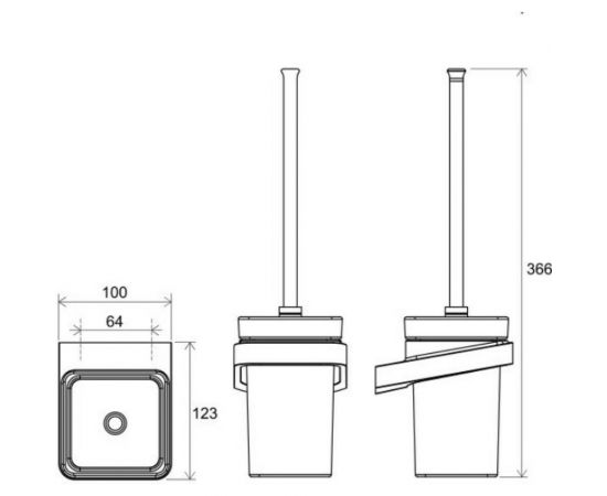 Держатель для туалетной щётки (стекло) Ravak TD 410.00, X07P330 00000048430 – изображение 2