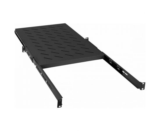 Полка Cabeus выдвижная, для шкафов и стоек глубиной 1000 мм, JE05-1000-BK – изображение 2