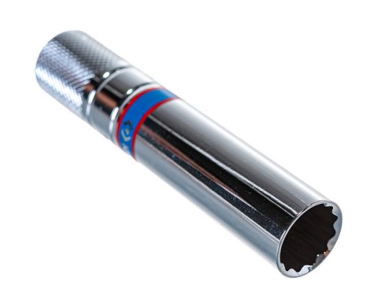 Свечная двенадцатигранная головка с резиновым фиксатором 3/8"", 14 мм, L 113 мм KING TONY 36C014 – изображение 2