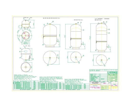 Расширительный бак CAL-PRO 35 л, 4 Бар, 3/4""G, красный ZILMET 1300003500 – изображение 2