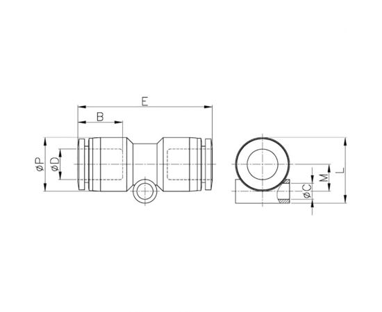 Фитинг прямой пластик 4 мм CDC Pneumatics PUC 04N – изображение 2