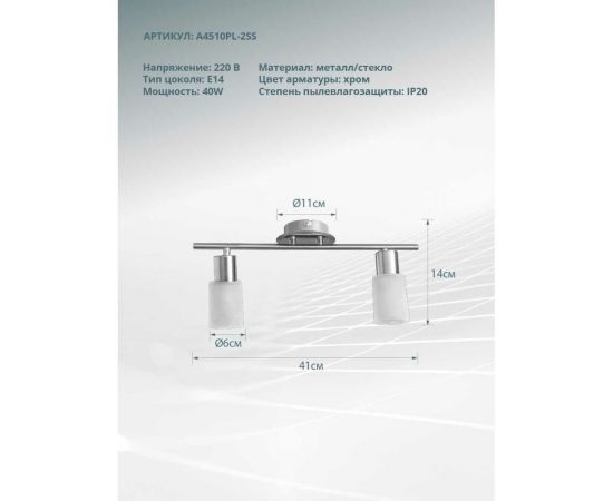 Потолочный светильник Arte Lamp A4510PL-2SS – изображение 3