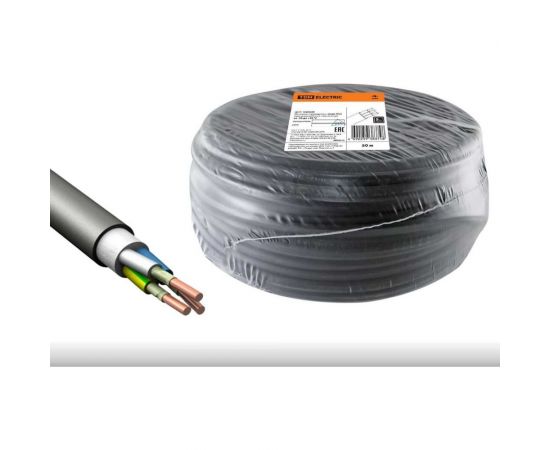 Кабель TDM ВВГнгА-FRLS 3х1,5 окN, PE-0,66 ГОСТ 50м SQ0117-0181 – изображение 3