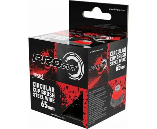 Щетка чашка (65 мм, М14, витая проволка) для ушм BEOROL 245842 – изображение 3