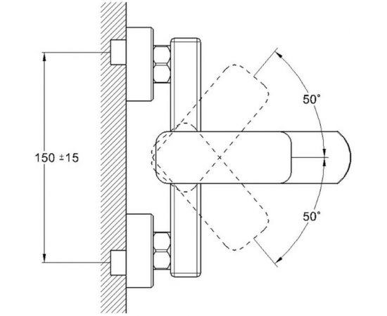 Смеситель для ванны G-lauf с литым поворотным изливом 360° и душевой лейкой, хром NEB3-A123 – изображение 3