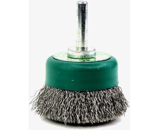 Щетка для дрели чашечная 50x17x15х6 мм, проволока гофрир. нерж. сталь 0.3 мм SIT 0984 – изображение 3