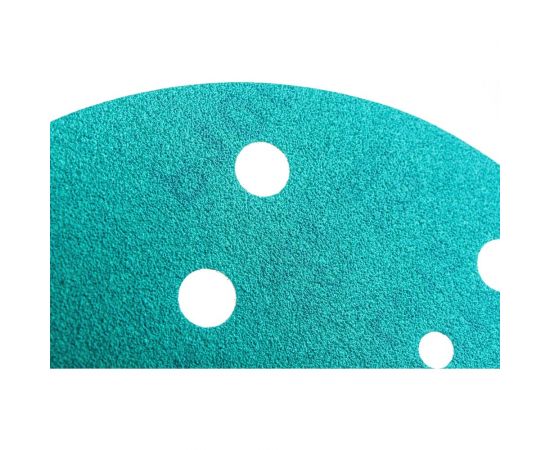 Круг шлифовальный FILM L312T (5 шт; 150 мм; на липучке; 15 отв; зелёный; P100) SUNMIGHT 53007R – изображение 3
