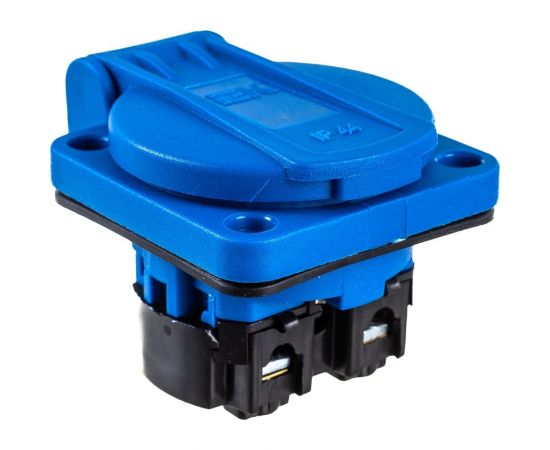 Панельная розетка IEK MAGNUM SCHUKO РП11-3, IP44, синий PSN71-016-3-2-44-K07 – изображение 3