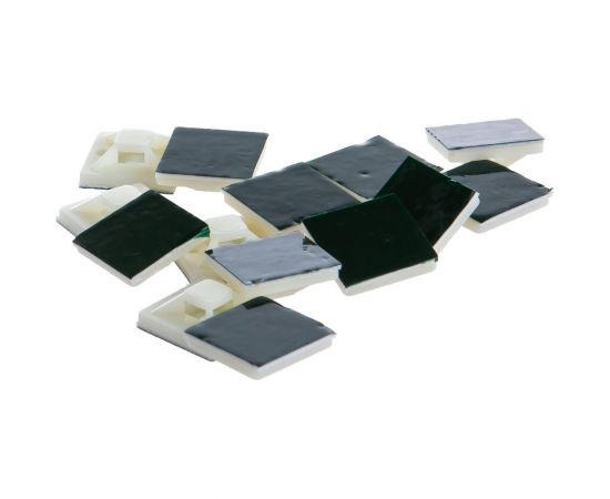 Основание для стяжек NIKOMAX самоклеящееся, размер 20х20мм, белое, уп-ка 100шт. NMC-TMA20-WT-100 – изображение 3