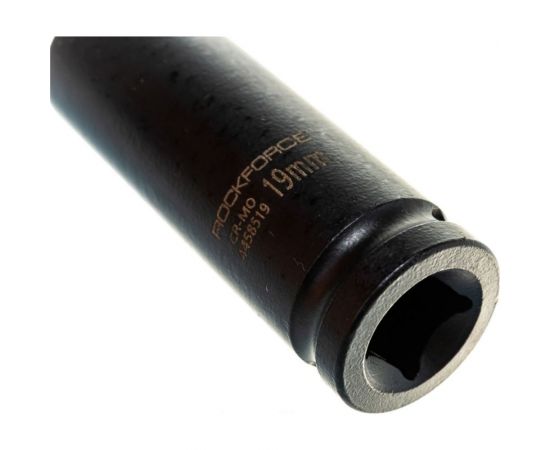 Головка торцевая 6-гранная ударная 19 мм, 1/2"", удлиненная L=80 мм ROCKFORCE RF-4458519TH44 – изображение 3