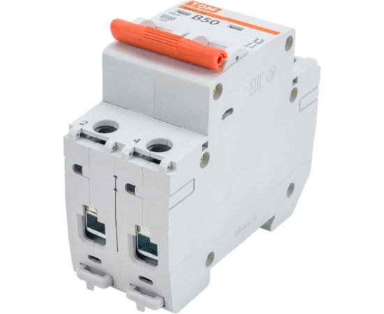 Автоматический выключатель ВА47-29 (2Р; 50 А; 4.5 кА; В) TDM SQ0206-0031 – изображение 3