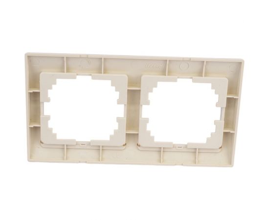 Рамка Lezard DERIY х2 горизонтальная, крем 702-0300-147 – изображение 4