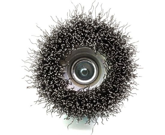 Щетка для дрели чашечная 50x17x15х6 мм, проволока гофрир. нерж. сталь 0.3 мм SIT 0984 – изображение 4