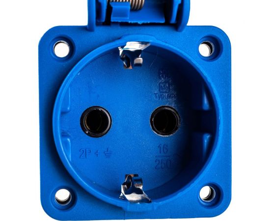Панельная розетка IEK MAGNUM SCHUKO РП11-3, IP44, синий PSN71-016-3-2-44-K07 – изображение 4