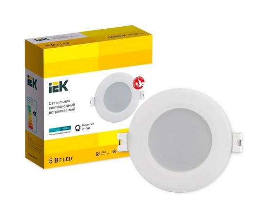 Светодиодный светильник IEK дво 1711 белый круг 5вт 4000к ip40 LDVO0-1711-05-4000-K01 – изображение 4