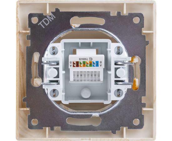 Компьютерная розетка TDM RJ45 сосна Лама SQ1815-0316 – изображение 4