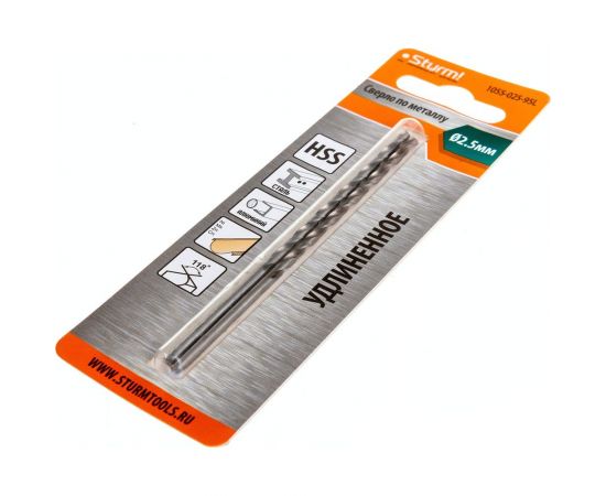 Сверло по металлу (2 шт; 2.5х95 мм) Sturm 1055-025-95L – изображение 4